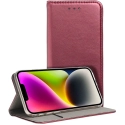 MAGNETO-S23FEBORD - Etui folio Samsung Galaxy S23-FE rabat latéral coloris bordeaux