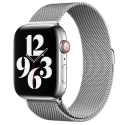 MAGNETWATCH41SILV - Bracelet Apple Watch série 1/2/3/4/5/6/7/8 en 38/39/41 mm en maille milanaise coloris gris